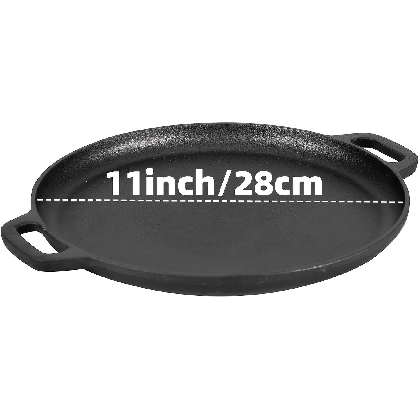 3-Piece Cast Iron Skillet Set (6/8/10 Inch) - Pre-Seasoned, Non-Stick,