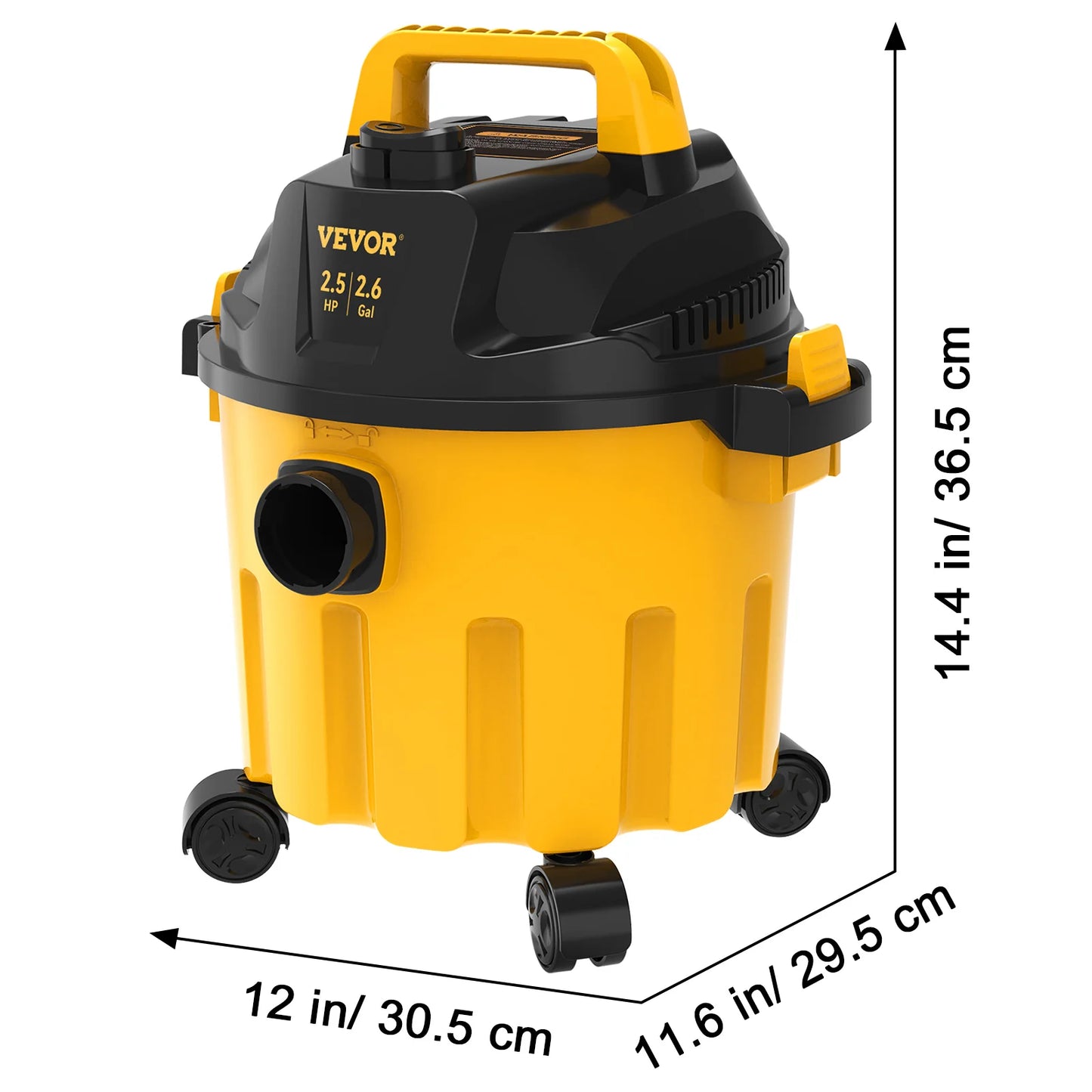 Wet Dry Vac 2.6 Gallon in 1Portable Shop Vacuum Attachment Storage