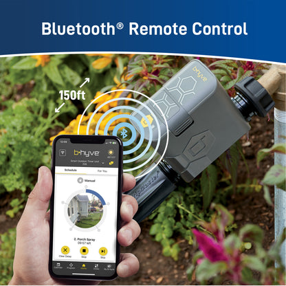 B-hyve Bluetooth 1-Outlet Hose Faucet Timer | Retail Packaging | 21205