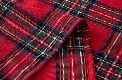 Fennco Styles Classic Plaid Snowflake Holiday Tablecloth - Tartan Rectangular Table Cover for Dining Room, Christmas Décor, and Winter Festivals
