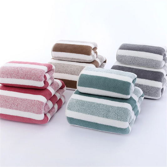 Quick-Drying Striped 1pc35x75 or Towel Set For Soft And Absorbent Bathroom Experience Bath Towel Or Hand Towel
