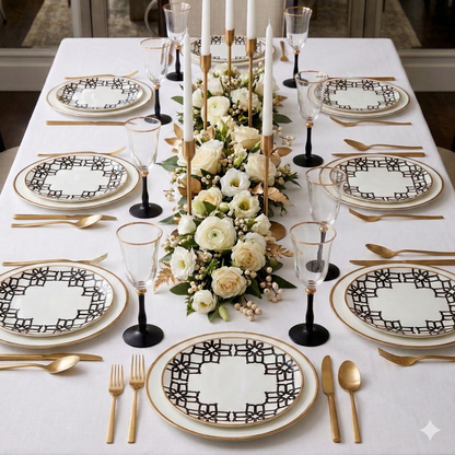 Geometric Accent Plate - Set of 4