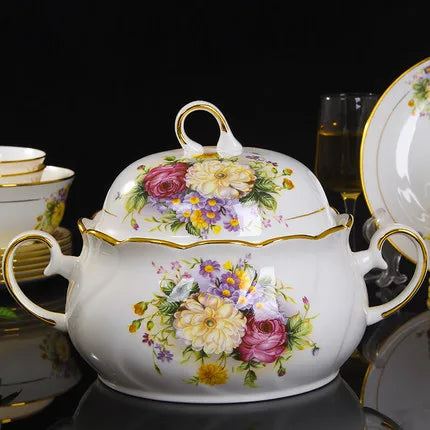 Ceramic Bone China tableware dishes steak plate with DIY tableware
