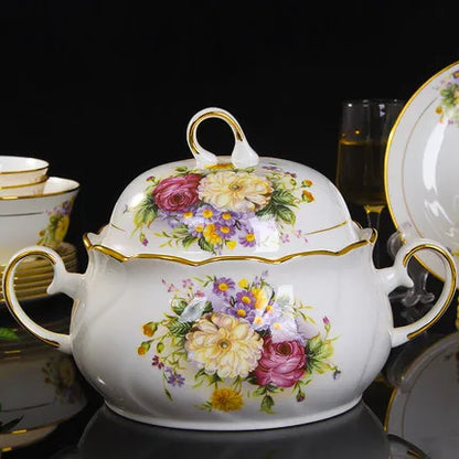 Ceramic Bone China tableware dishes steak plate with DIY tableware