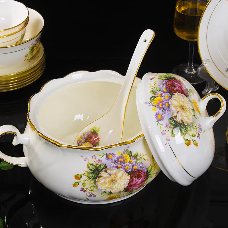 Ceramic Bone China tableware dishes steak plate with DIY tableware