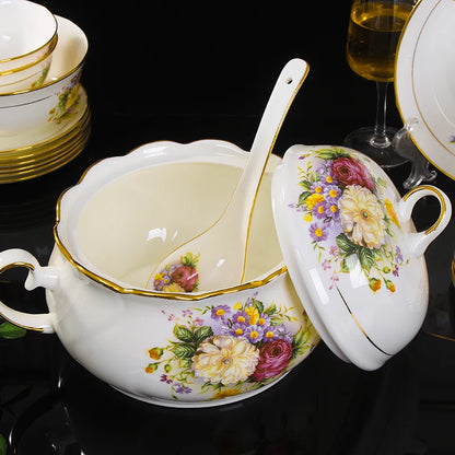 Ceramic Bone China tableware dishes steak plate with DIY tableware
