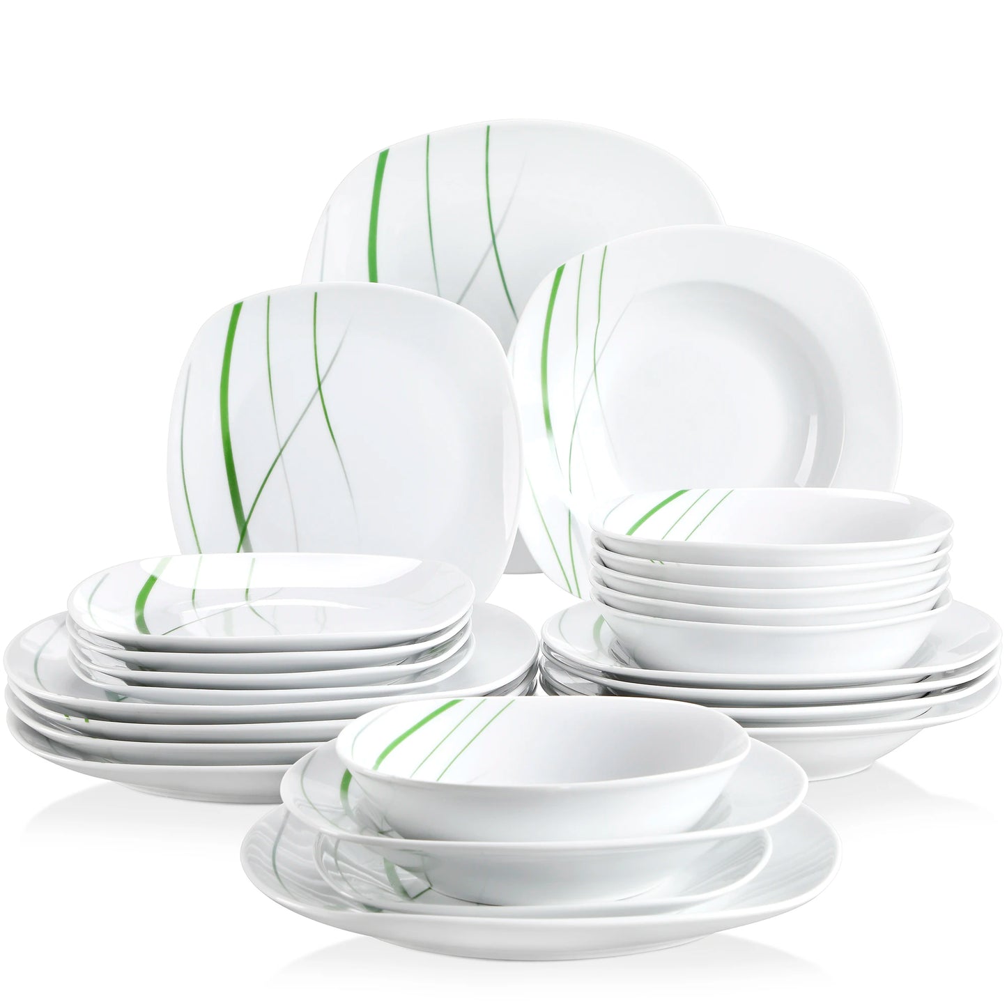 VEWEET AVIVA 24/48-Piece Ivo16/32 Dinnerware Set