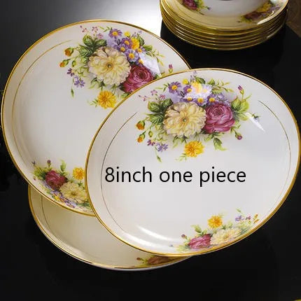 Ceramic Bone China tableware dishes steak plate with DIY tableware