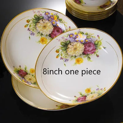 Ceramic Bone China tableware dishes steak plate with DIY tableware