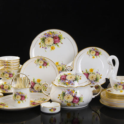 Ceramic Bone China tableware dishes steak plate with DIY tableware