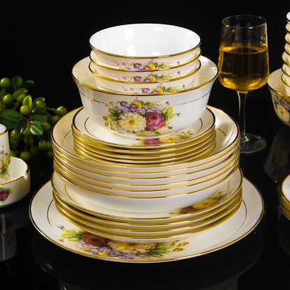 Ceramic Bone China tableware dishes steak plate with DIY tableware