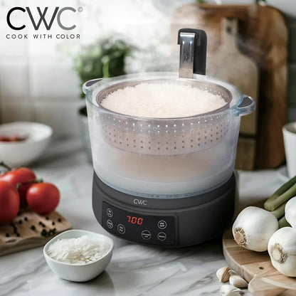 Glass Low Carb Rice Cooker Auto Lift Filter Basket