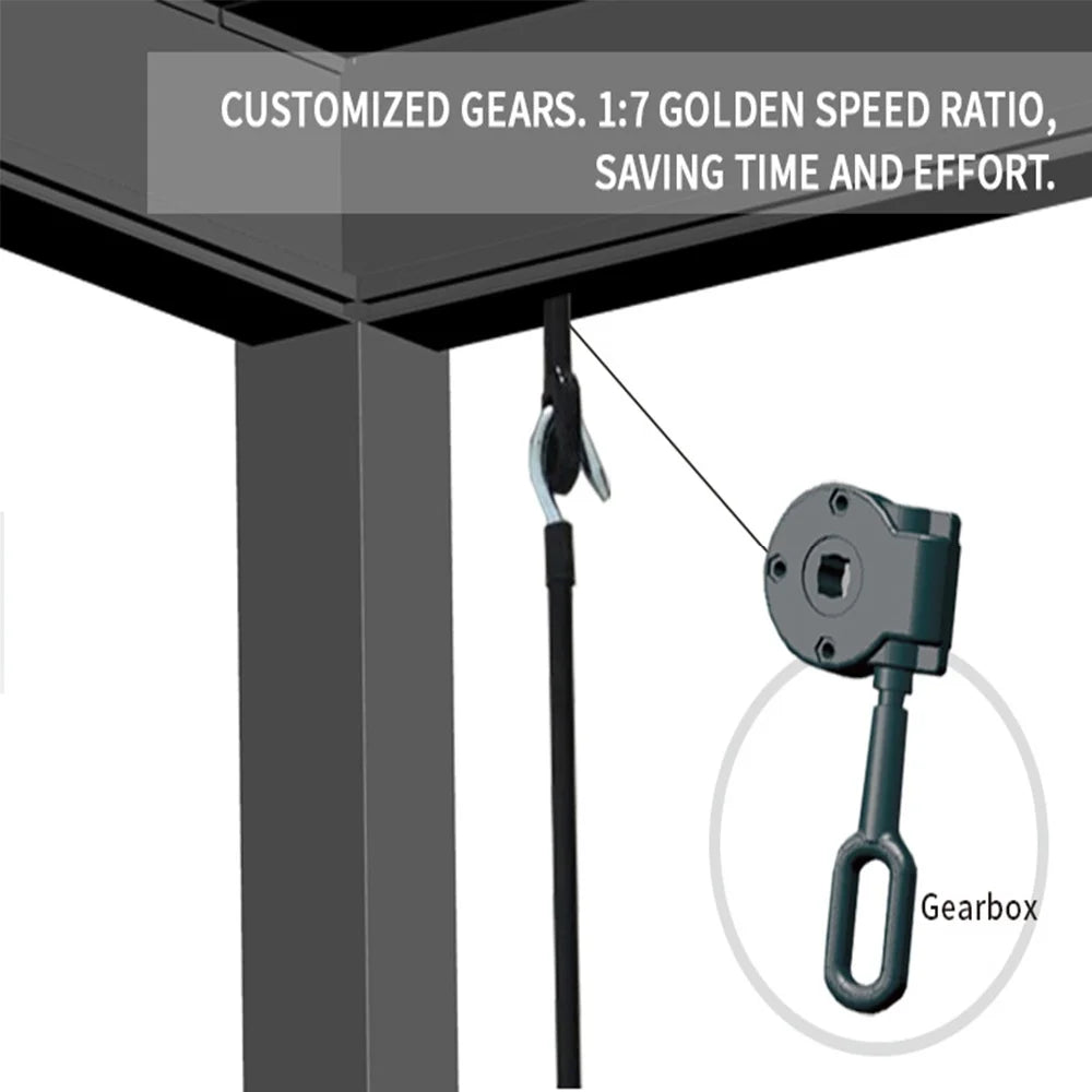 All-Weather Aluminum Pergola – Adjustable Electric Louvers