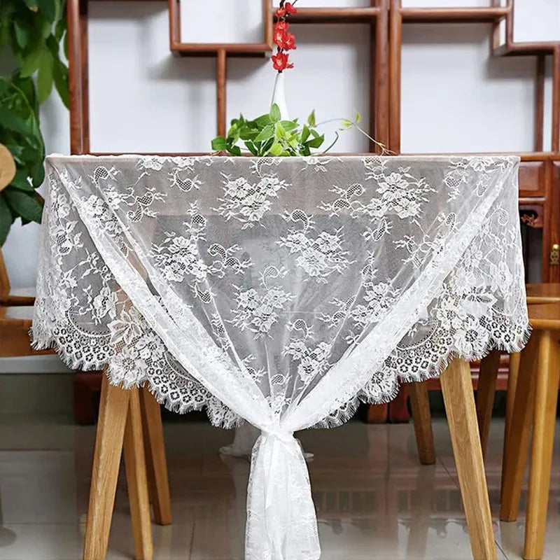 Wedding White Lace Tablecloth  Party Tablecloth