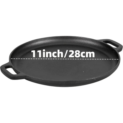 3-Piece Cast Iron Skillet Set (6/8/10 Inch) - Pre-Seasoned, Non-Stick,