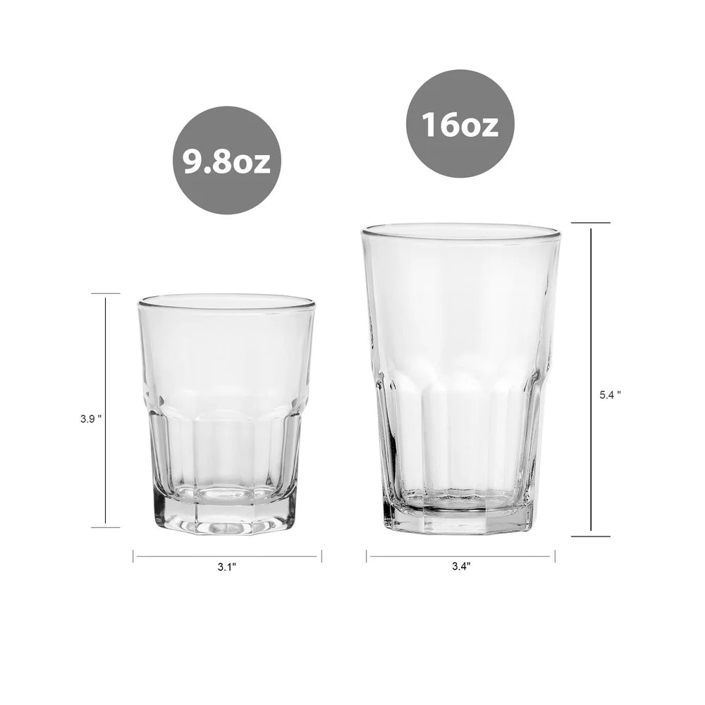Clear 12 Piece Drinkware Set Glasses