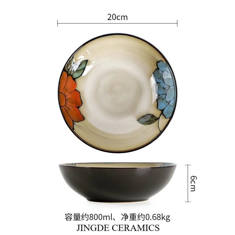 1pc Ceramic Tableware   Vegetable Dish Utensils  Dining Plate
