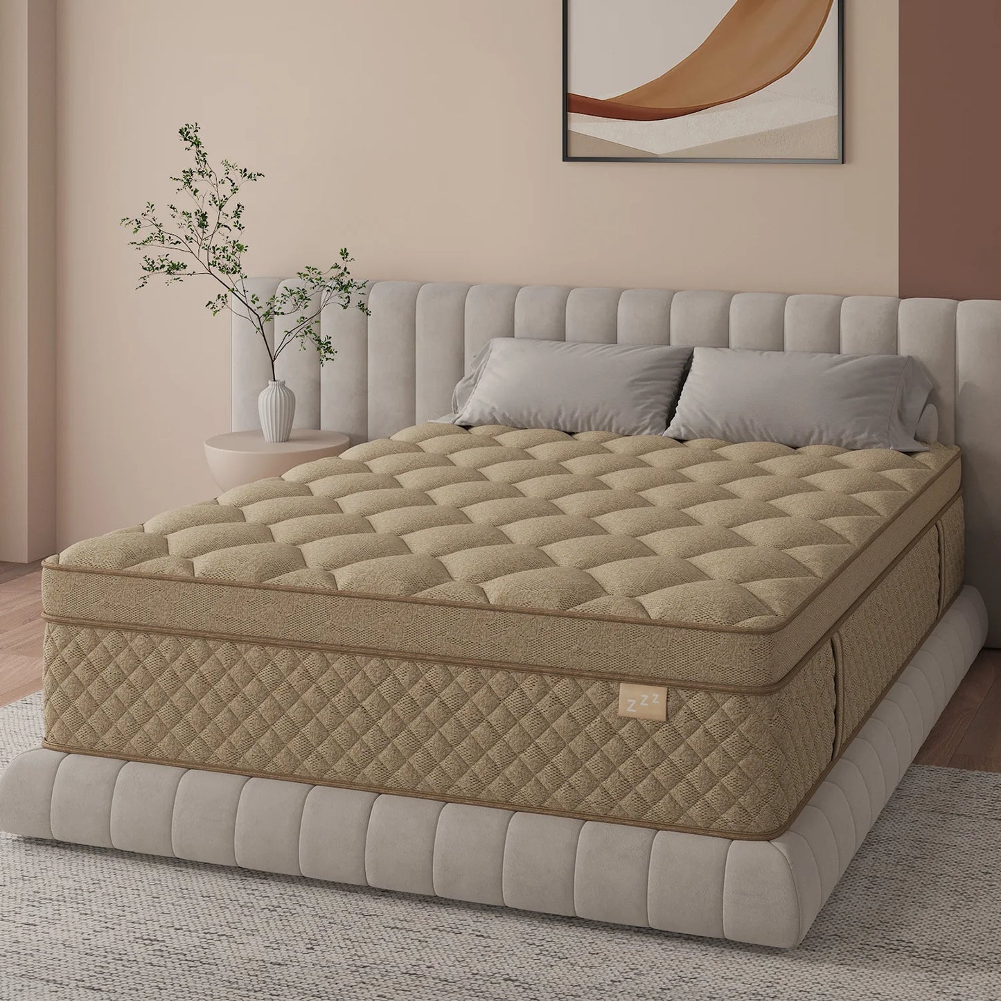 12"14" Gel Memory Foam  Mattress , Medium Firm Motion Isolation