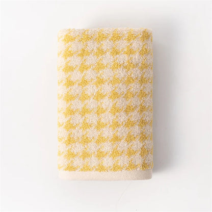 Absorbent Towel Classic Plaid Pure Cotton Bath Towel  Soft Face Towel