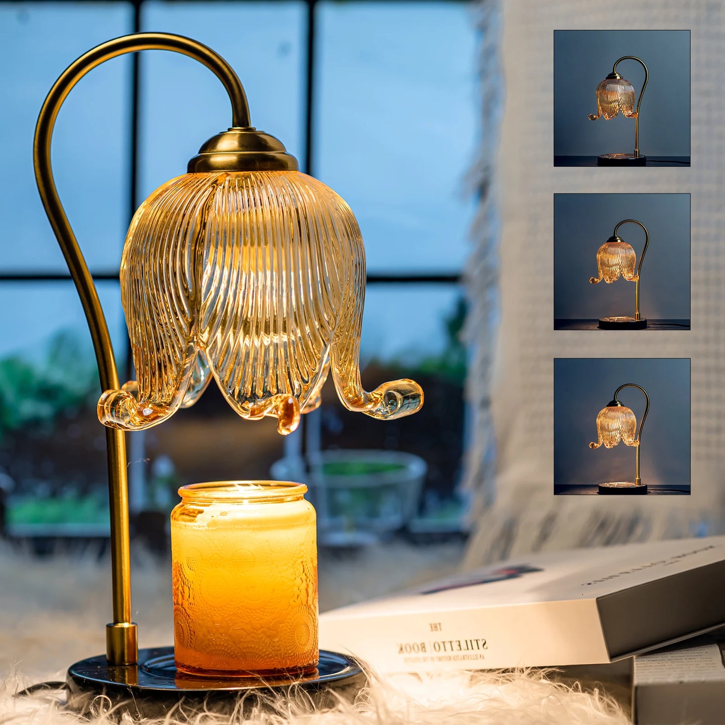 Tulip Flower Warm Candle Lamp French  Lamp