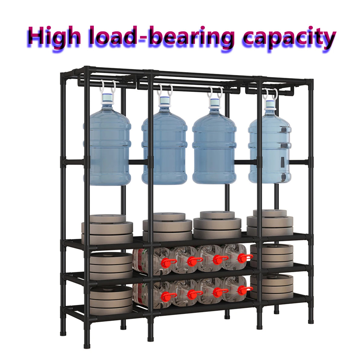 Portable Wardrobe, 55-inch Sliding Curtain Three Hanger Racks for Clothes