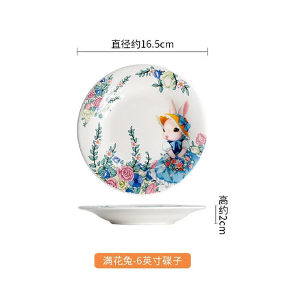 Creative Pumpkin Rabbit Pattern Tableware Garden Style Ceramic