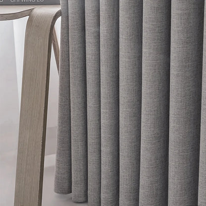 Asazal Linen Blackout Curtains  High Quality Full Shading Window Drapes