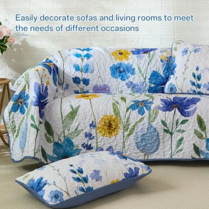 Quilt Set King Size Soft Lightweight Reversible Spring Bedding Coverlet