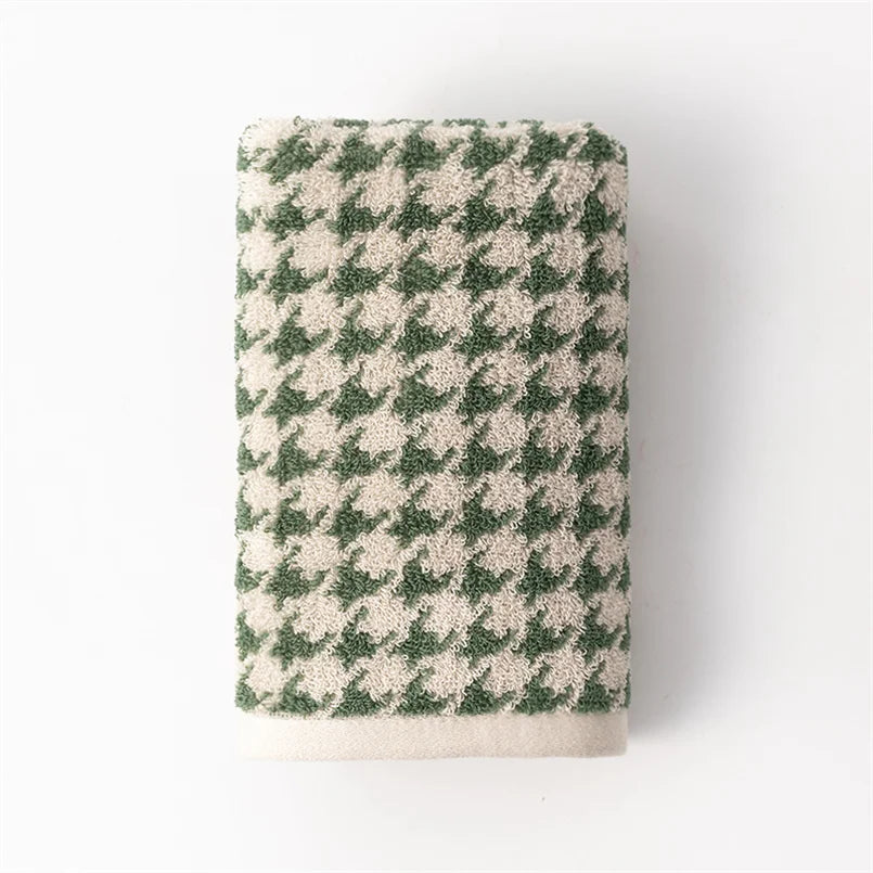 Absorbent Towel Classic Plaid Pure Cotton Bath Towel  Soft Face Towel