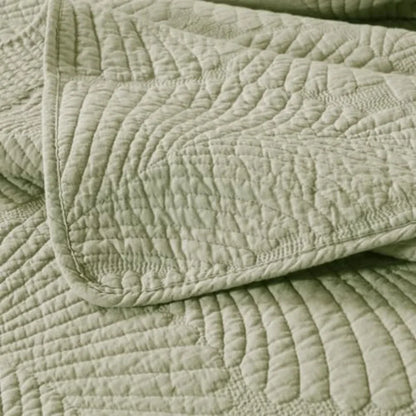 Tropical Palm Tree King Size Quilt Set  Quilted Bedding Lightweight