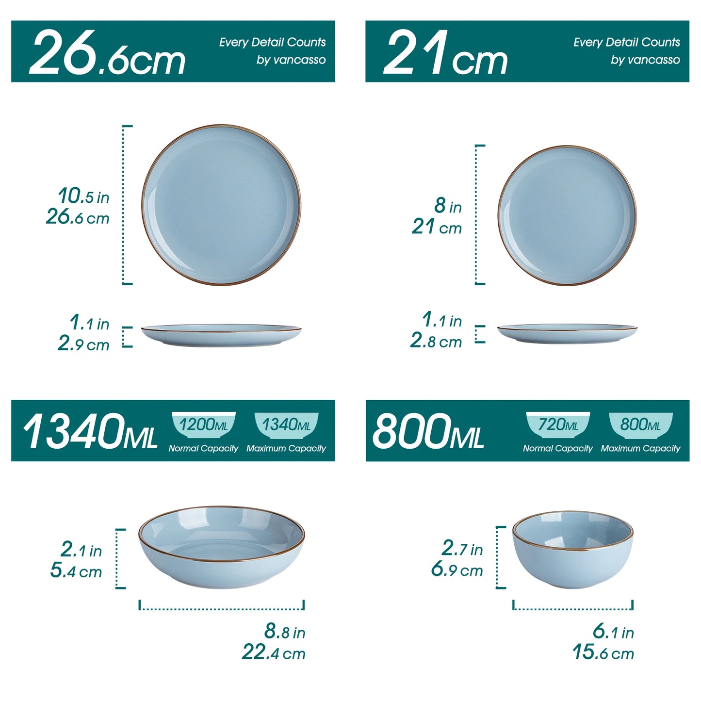 16/32 Piece Ceramic Glaze Tableware Set with Dinner/Dessert/Soup Plate/Bowl
