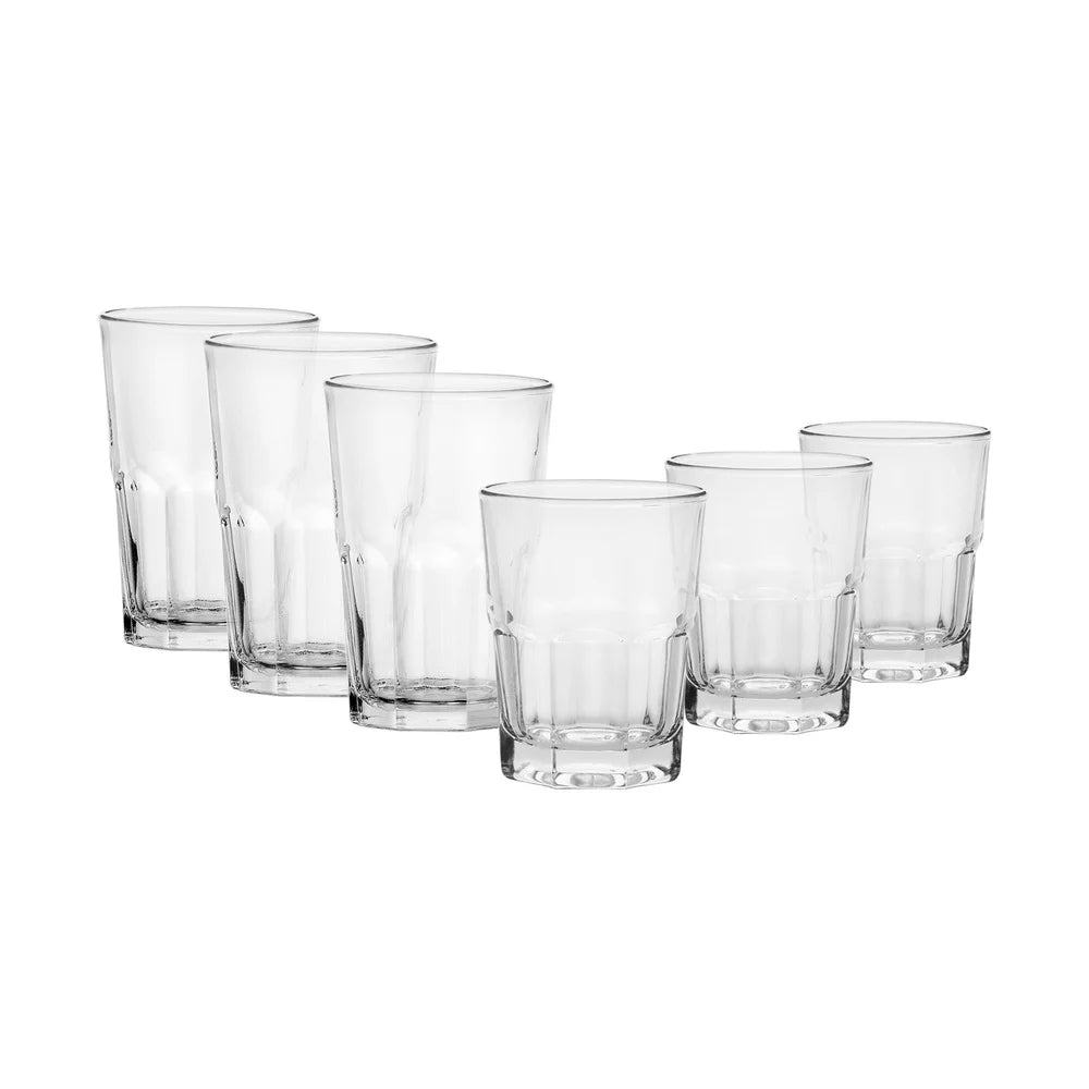 Clear 12 Piece Drinkware Set Glasses