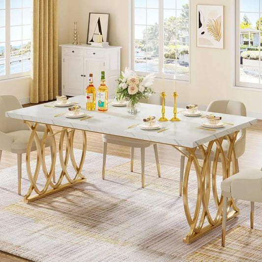 Modern Dining Table, 63"  Unique Design