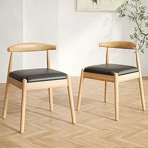 Dining Chairs Set of 2, Mid Century Modern  solid wood legs