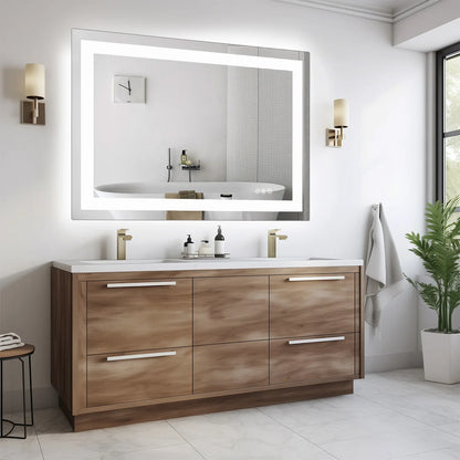 JHK 36"x 24"LED Bathroom Vanity Mirror for Wall Memory Function Tempered Glass