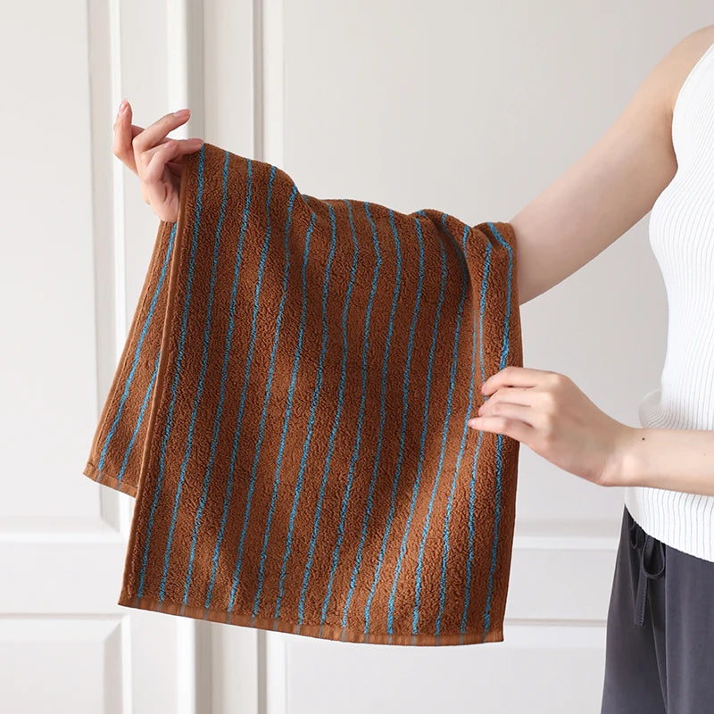 Retro Striped Combed  Cotton Towel  Face Towel and  Bath towel