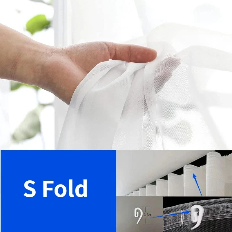 S Fold Wavy Curtains  for Living Room Bedroom Dining  Custom Size