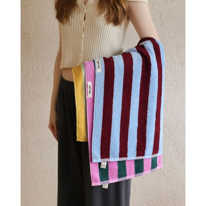 Striped Bath Towel  Washcloth Bathroom Towels