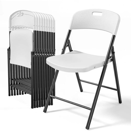 Pack of 10\\White or Black   Plastic chairs for Indoors or Outdoors Sturdy Frame