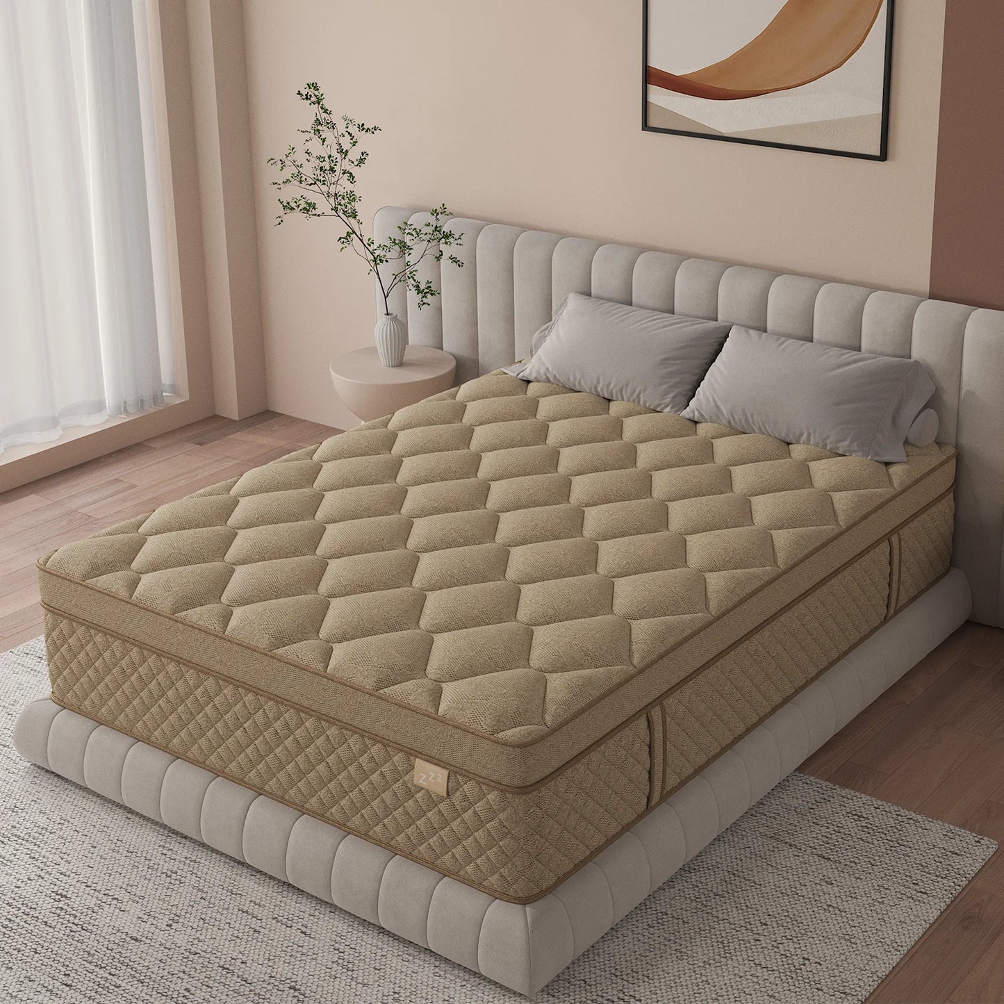 12"14" Gel Memory Foam  Mattress , Medium Firm Motion Isolation