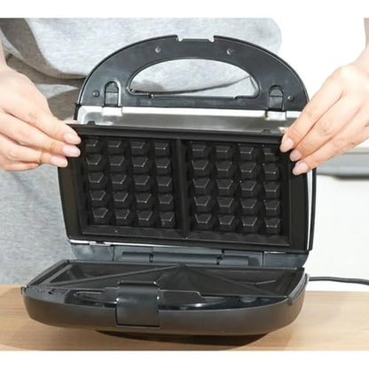 2 Slice Waffle  And Sandwich Maker Ceramic Nonstick  Removable Plates
