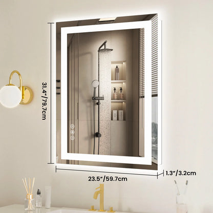 JHK 36"x 24"LED Bathroom Vanity Mirror for Wall Memory Function Tempered Glass