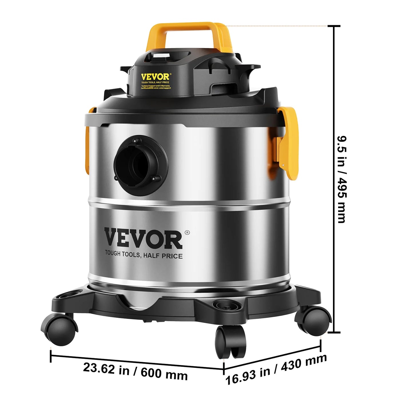 Stainless Steel Wet Dry Shop Vacuum Wet  Dry Vac Powerful Suction