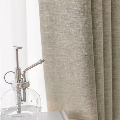 Asazal Linen Blackout Curtains  High Quality Full Shading Window Drapes