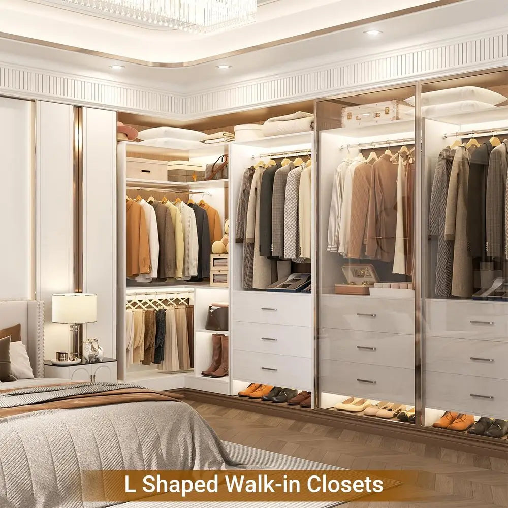 3 Drawers, 2 Hanging Rods  Corner Tower, Corner Closet System