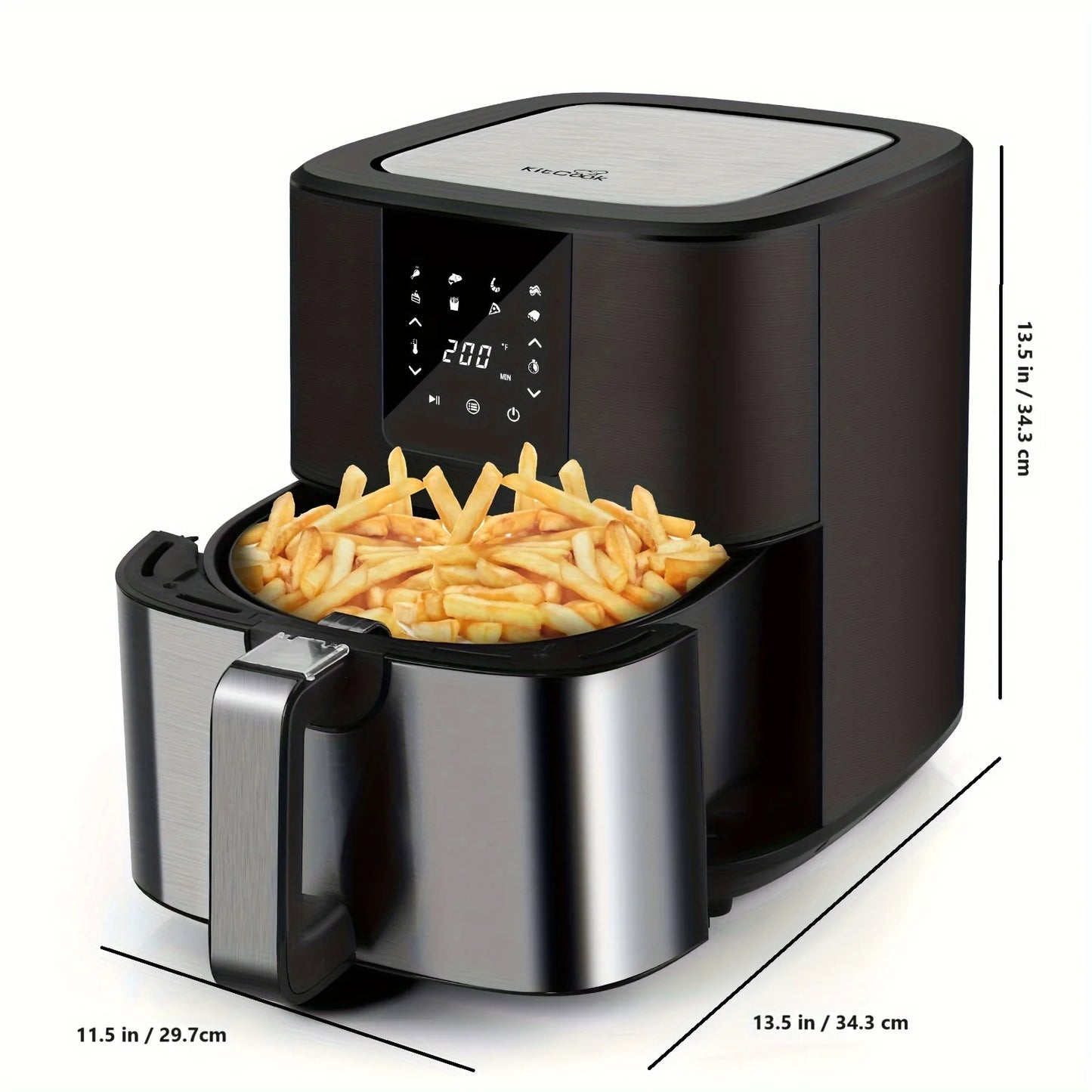 Large Air Fryer, 1500W 7QT, Digital Touch Screen,