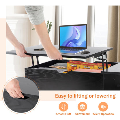 JHK 39.37"x19.7"  Tea Wood Coffee Table/desk Easy Lift Or Lower Lid