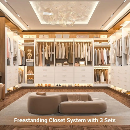 3 Drawers, 2 Hanging Rods  Corner Tower, Corner Closet System