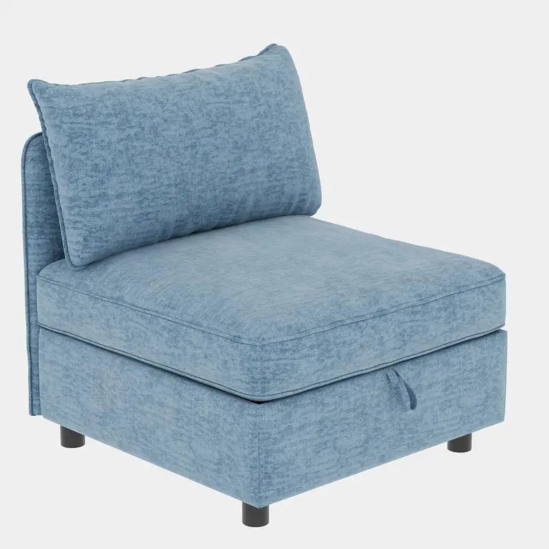 Modular  Sofa Set with Storage, 3-Seater Couch, Loveseat & Single Chair