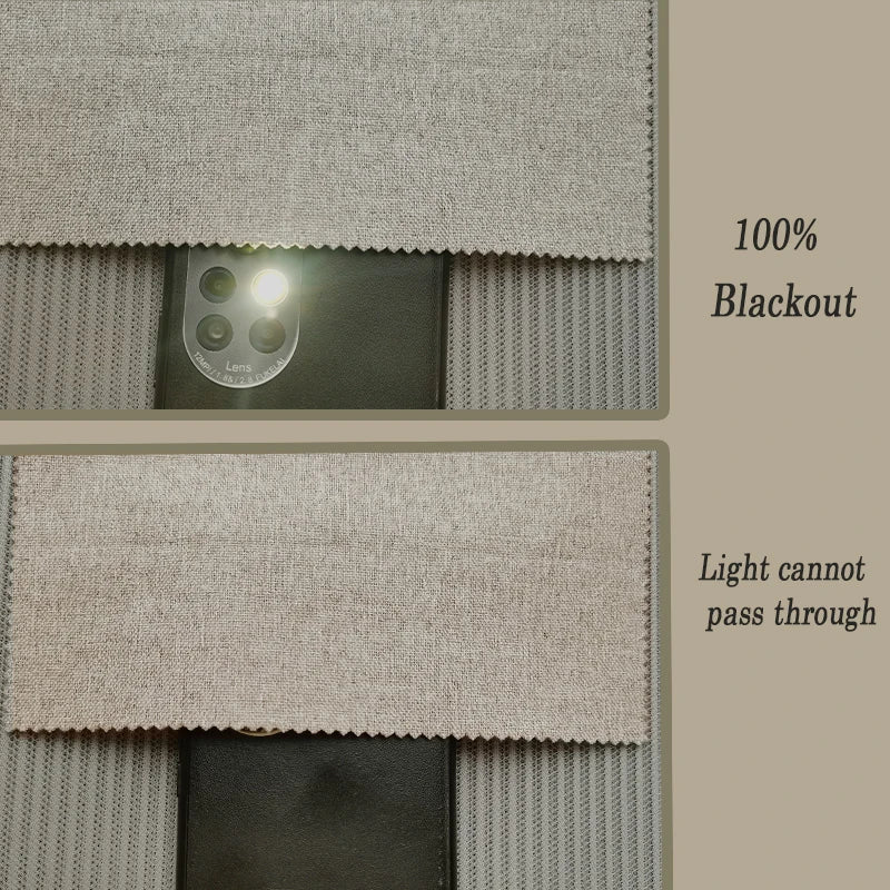Asazal Linen Blackout Curtains  High Quality Full Shading Window Drapes